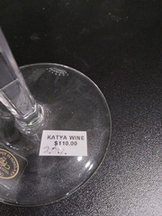 AJKA Crystal Katya Set of Goblets, Water and Wine Glass. Made in Hungry