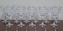 GLASTONBURY LOTUS BROCADE SILVER WATER GOBLETS ~ SET OF 11