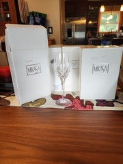 MIKASA ARCTIC LIGHTS WINE GLASS, Cut Lead Crystal, 8 1/4″, 6 Oz, SLOVENIA