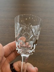 STUNNING SET(8) VTG WATERFORD Crystal ASHLING White Wine Glasses SIGNED 5.5″H