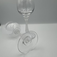 Mikasa Laura Frosted Stem Tulip Shaped 8″ Water Goblet 12 oz Set of 2 Vintage