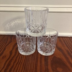 3 Waterford Marquis Markham Pattern Crystal Double Old Fashioned Whisky Glasses