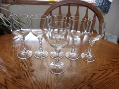 Wine Blown Wafer Stem Princess House Princeton Crystal Blown – Set of 6