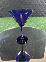 1980s Mid-Century Cobalt Blue Cosmo Glass Deep Deep Blue