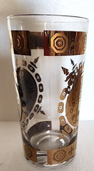 Vito Bari Mid-Century Modern Fleur-de-lis glasses ~~ 2 Sizes ~~ Sold as One Lot