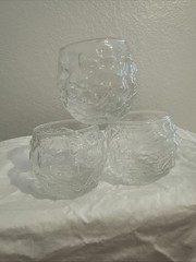 Vintage Tea light Textured Candle Holders Set Of 3 Anchor Hocking