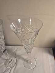 VTG 2 Waterford Heritage Flute Glasses 8 fl oz 10.5″