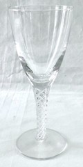 Vintage Stuart Crystal Ariel 7″ Claret Glass with Air Twist Stem