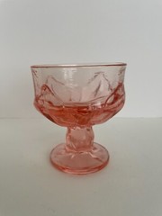 Tiffin Franciscan Vintage Champagne Glass Pink Lotus Flower Sherbet Ice cream