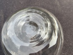 Set of 6 Schott-Zwiesel Clear Gray Cut Vintage Rose 5oz Roly Poly Glasses EUC