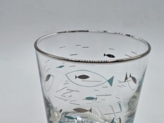 Mid-century Libbey Glass Mediterranean Atomic Fish Design