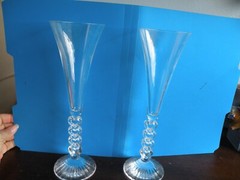 Crystal Toasting Flutes CRISTAL D’ ARQUES FOREVER HEARTS STEM FLUTES 10.5″ O5