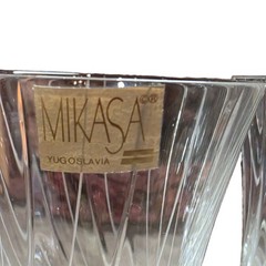 VTG Disconted Mikasa Concerto Highball Crystal Glasses, NOS in OB (4) Yugoslavia