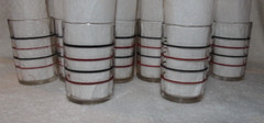 Swanky Swig Band Pattern #2 1933 Black Red Set of 8 Lot RR