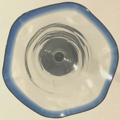 Vintage Mexican Hand-Blown Ruffle Edge Cobalt Blue Margarita Dessert Glasses
