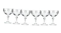 Crystal CR6701, 8 Oz Crystal Champagne/Cocktail Coupe Glasses, Old-Fashioned