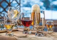 Bohemia Crystal «Gina» Short-stem Flutes/Aperitif Glasses Set of 6
