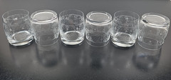 6 Import Assoc Cascade Double Old Fashioned Set Vintage Floral Whiskey Retro Lot