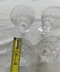 Set Of 4 Waterford Crystal Lismore Glass Glasses 5 7/8” Tall