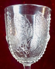 Diamond Panel Fruits Goblet Brilliant Glass Co.120 EAPG Wild Fruits 1888 #180