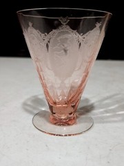1-Tiffin Classic Pink Rose 3.5″ Footed Seltzer Glass