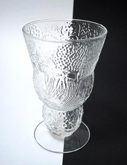 VINTAGE NUUTAJARVI FAUNA CLEAR WINE GLASS GOBLET OIVA TOIKKA SCANDINAVIAN DESIGN