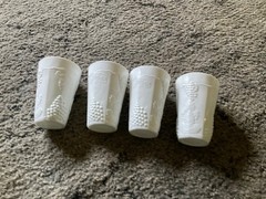 Colony Harvest Indiana Milk Glass set of 4 12 oz glasses