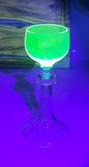 Vintage Gullaskruf Swedish Handmade Dessert Wine Uranium Glass