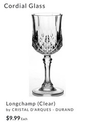 Cristal d’Arques Longchamp Set of 5 Champagne Water Wine Sherry & Cordial Qty Av