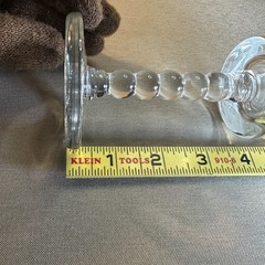 Vintage Floral Etched Cordial Glass Ball Stem Crystal Depression Style