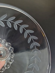 Anchor Hocking «Boopie» Berwick Etched Laurel Leaf Champagne/ Sherbet Goblet