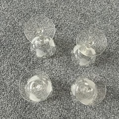 Set of 4 Vintage Etched Ivy Cordial Glasses Frosted Liqueur Stems Vinatge