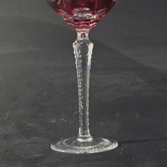 NACHTMANN TRAUBE CRANBERRY WINE HOCK GLASSES, Lead Crystal, 8 1/4″, 8 oz, 2PCS