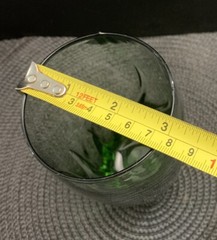 Anchor Hocking Central Park Green Swirl Drinking Glass 6” Tall 16 Fl Oz