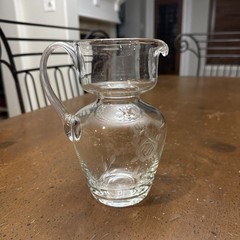 Clear Etched Tumble Up Bedside Water Carafe And Glass