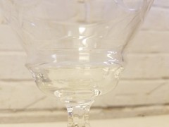 Vintage Crystal Glass Set of 12 Clear Decorative Champagne Glasses