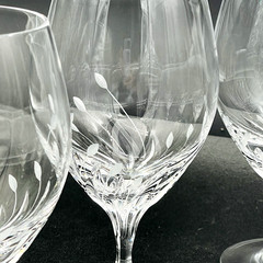 Fleurie Nachtmann Crystal Tulip Beer Glasses 6.75” W Germany Near MINT Set of 6