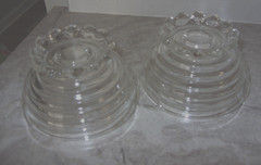 Anchor Hocking Manhattan Clear Glass 6 Sherbet Champagne Glasses Dessert Dishes