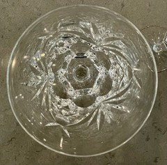 2 Waterford Crystal Ashling Water Goblets / Wine Glasses ~ Ireland~ 6 7/8″ Tall