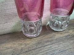 Tiffin Franciscan Flat Tumbler King’s Crown Cranberry Flashed