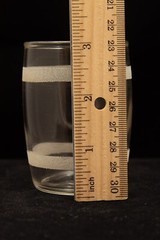 Set of 4 Vintage Anchor Hocking 4.5oz Water Juice Glasses Clear White Stripes