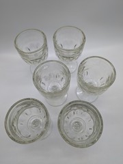 6 Libbey Hoffman House 12oz Clear Glass Goblets 5212 Vintage Beer Schooner Heavy