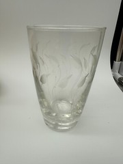 Lot 12 Libby Safedge Classic #597 Tumbler Etched Leaf NEW w/Boxes MCM
