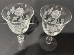 Heisey Rose…Set Of (2) Water Glasses…6.5″—Three Sets of Two Available–BIN