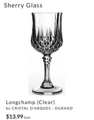 Cristal d’Arques Longchamp Set of 5 Champagne Water Wine Sherry & Cordial Qty Av