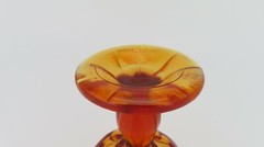 Single Vtg Tiffin Franciscan Cabaret Amber Glass Footed Goblet 6″ Tall 10 oz