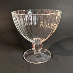Vintage Luminary Footed Glass Dessert Bowl