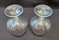 Contemporary Mikasa Crystal Optic Glass Stephanie Gold Brandy Snifter Set of 2