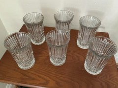 Vntg Fostoria Aspen Crystal Highbaugh Glasses, Set Of 6