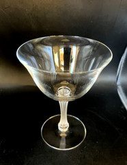 Lalique Crystal BARSAC Bordeax Glass or Champagne Glass or Dessert Stem 5″ MINT